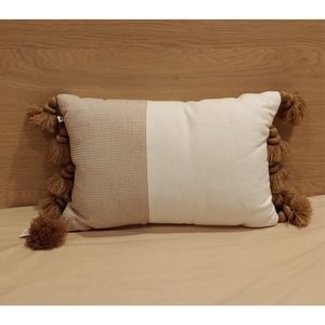 BNWT textured color blocked lumbar pillow